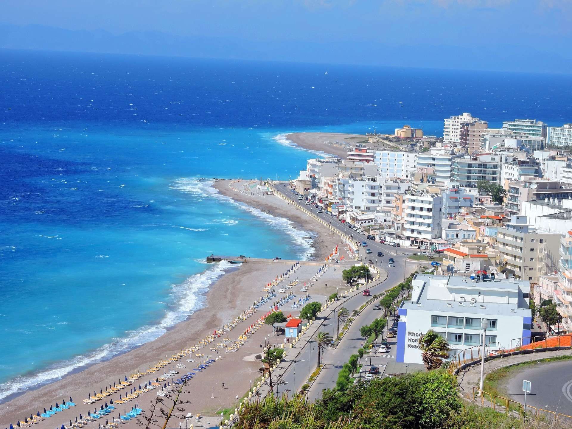 location de voitures Plage de Rhodes