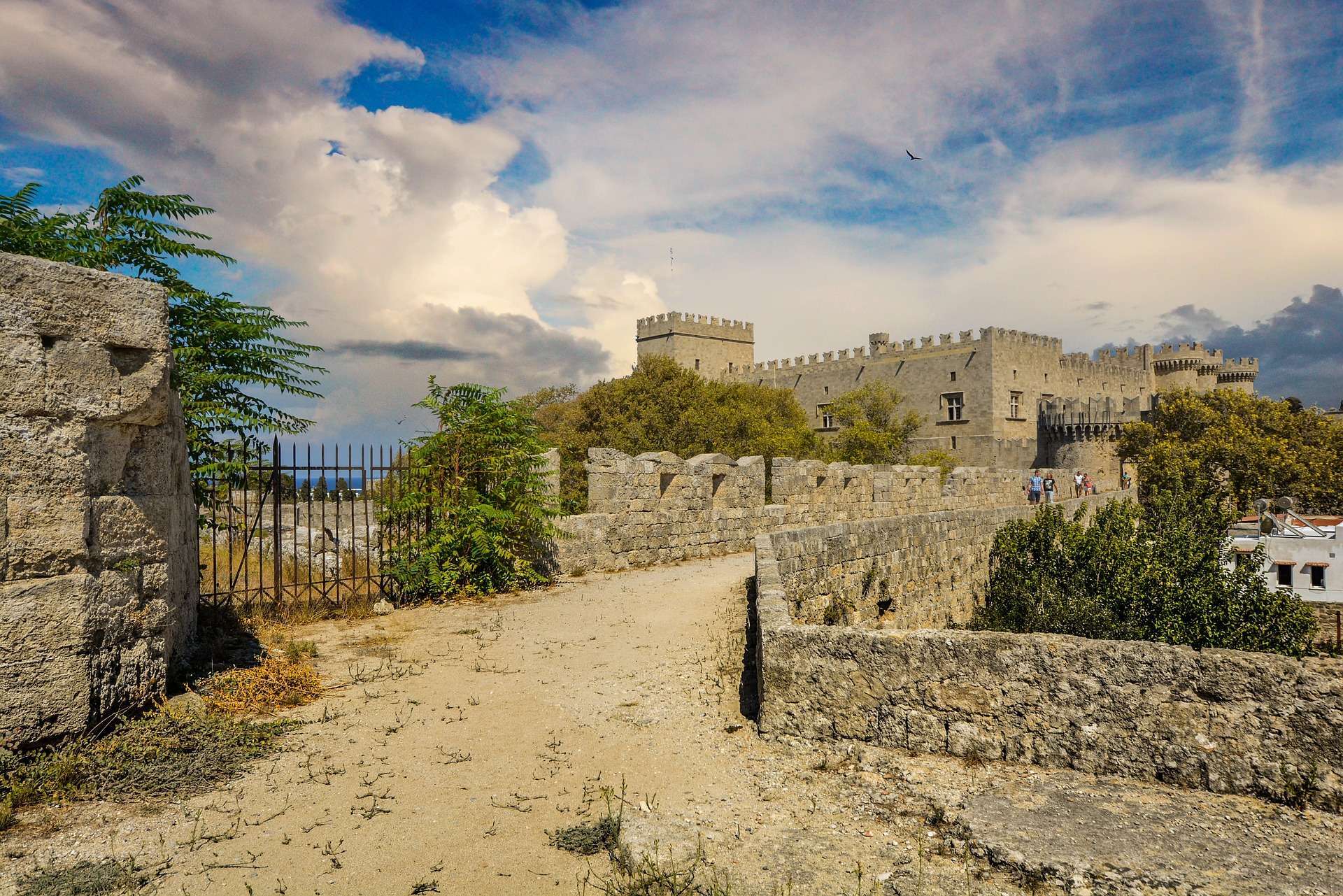 ramparts of the old town of Rhodes