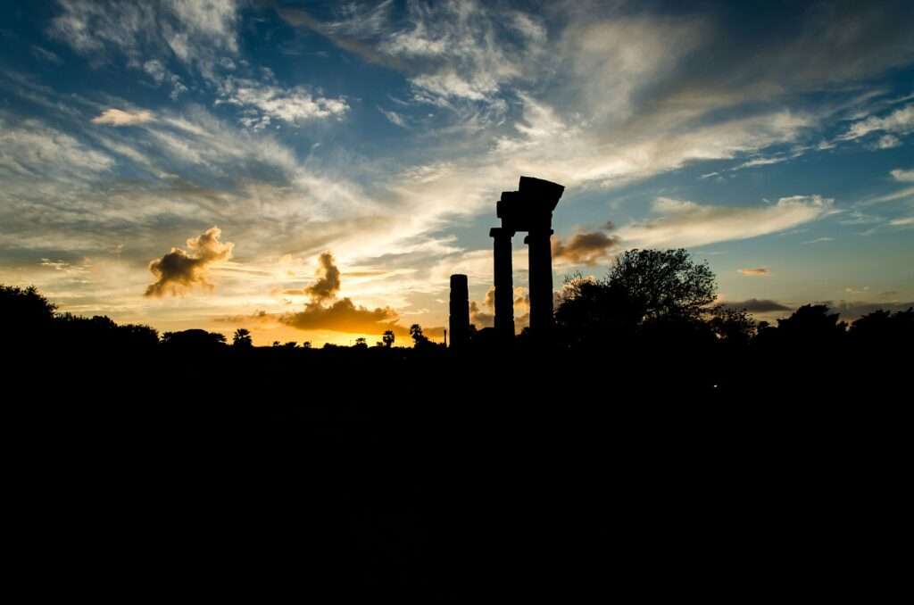 rent a car in Rhodes Rhodes acropolis sunset